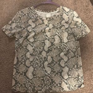 H&M snakeskin tshirt